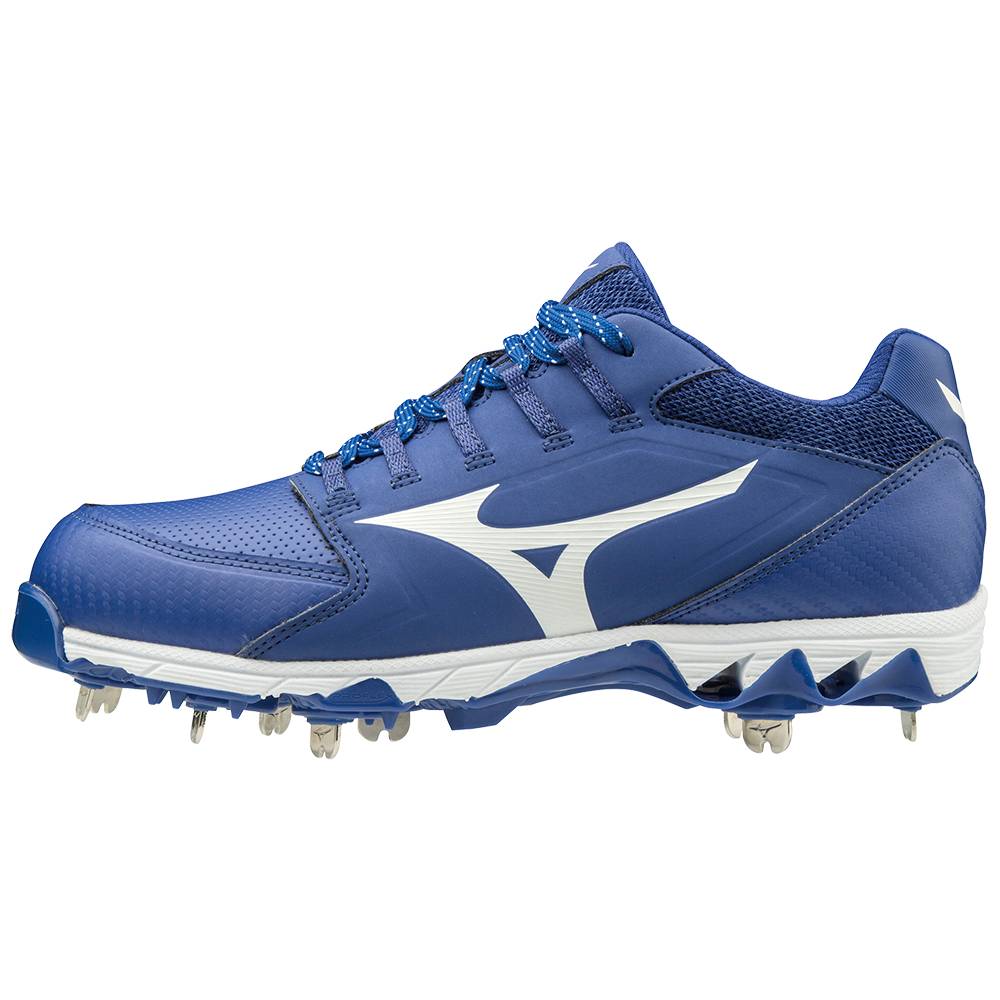 Mizuno 9-Spike Swift 6 Kısa Metal - Bayan Softball Ayakkabı - Kraliyet Mavisi/Beyaz Türkiye (LQBWCH-